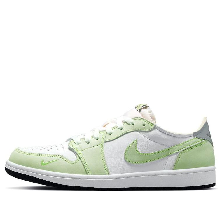 Air Jordan 1 Low OG 'White Ghost Green'  DM7837-103 Signature Shoe